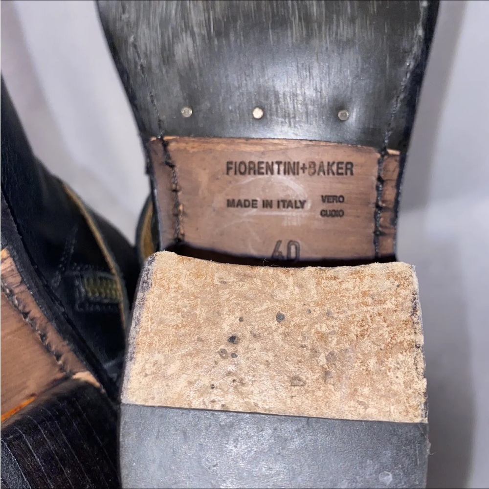 Fiorentini+Baker Mix Mik Moto Black Leather Boots 40/10. Fit true to size - Picture 10 of 16